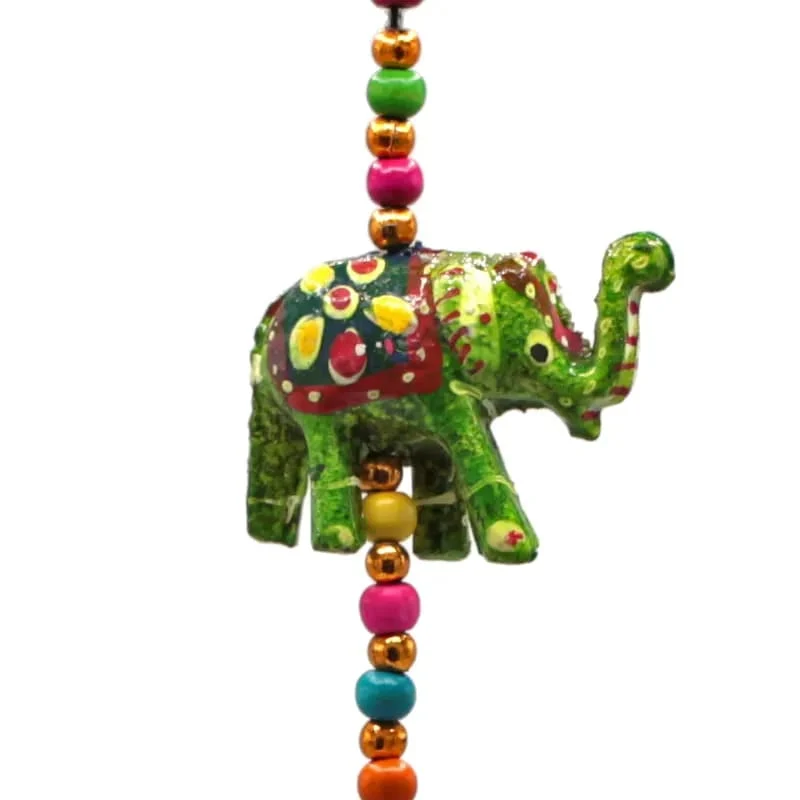 Decoratieve slinger houten Olifantjes