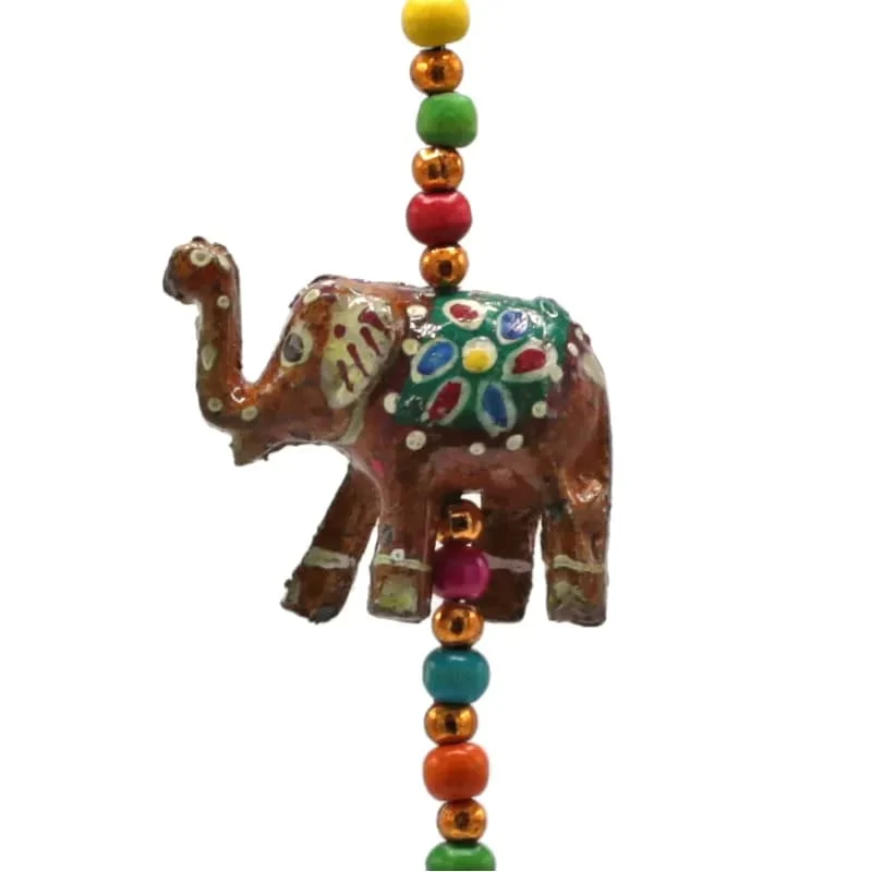 Decoratieve slinger houten Olifantjes