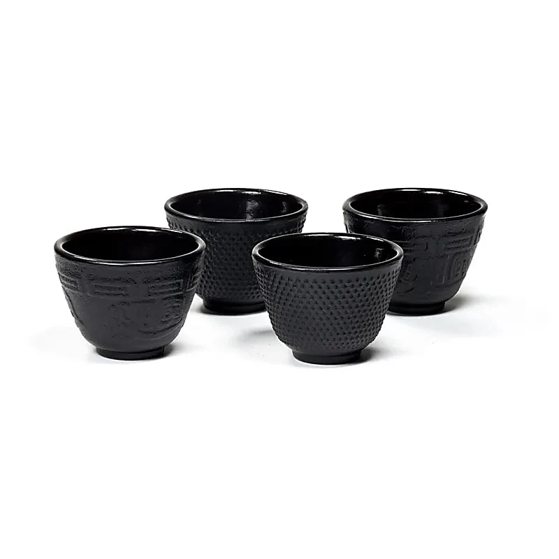 Japanse stijl geëmailleerde theekopjes set van 4