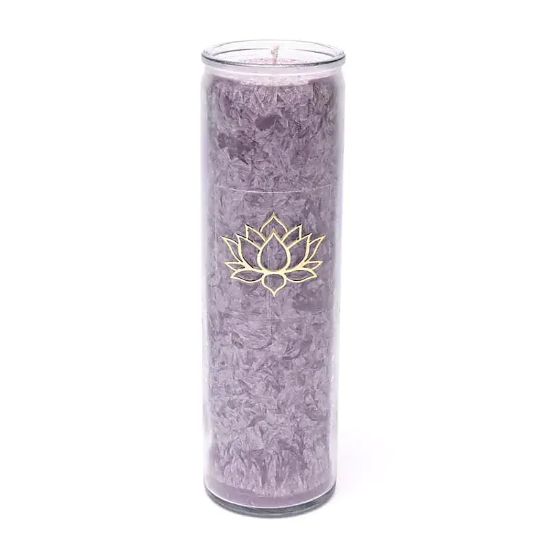 Kaars stearine lotus violet ongeparfumeerd
