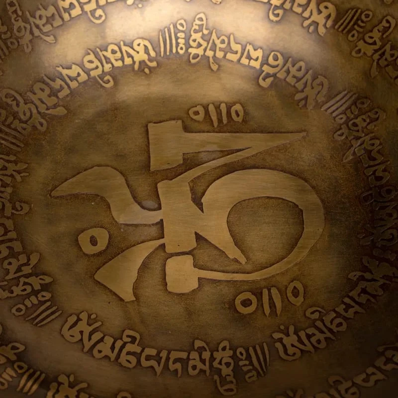 Klankschaal Tibet gegraveerd
