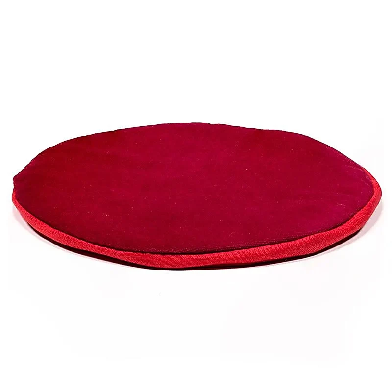 Klankschaalkussen plat rond rood
