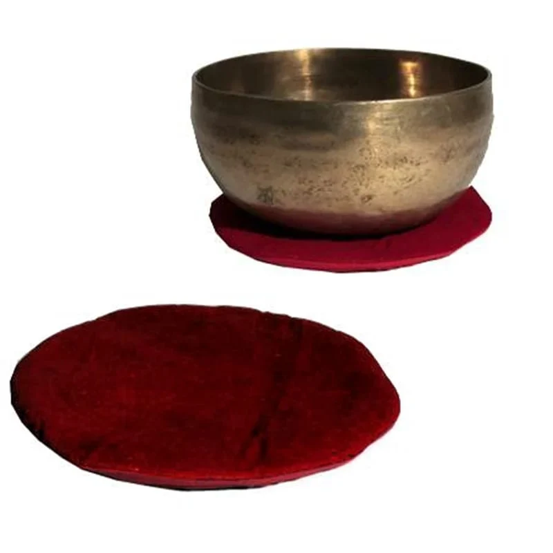 Klankschaalkussen plat rond rood