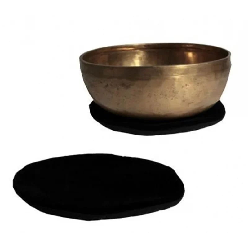 Klankschaalkussen plat rond zwart