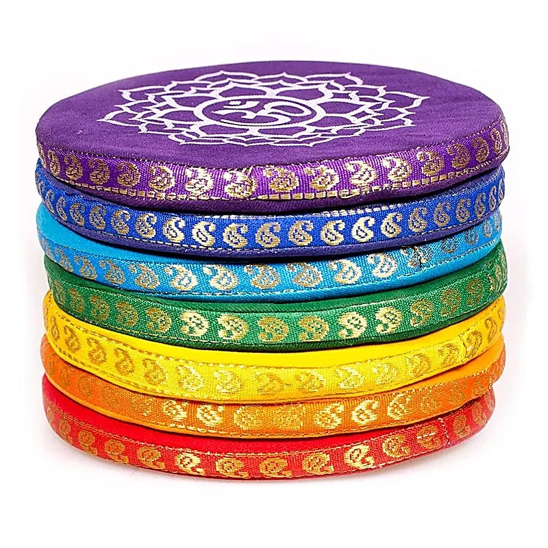 Klankschaalkussens 7 chakra's groot