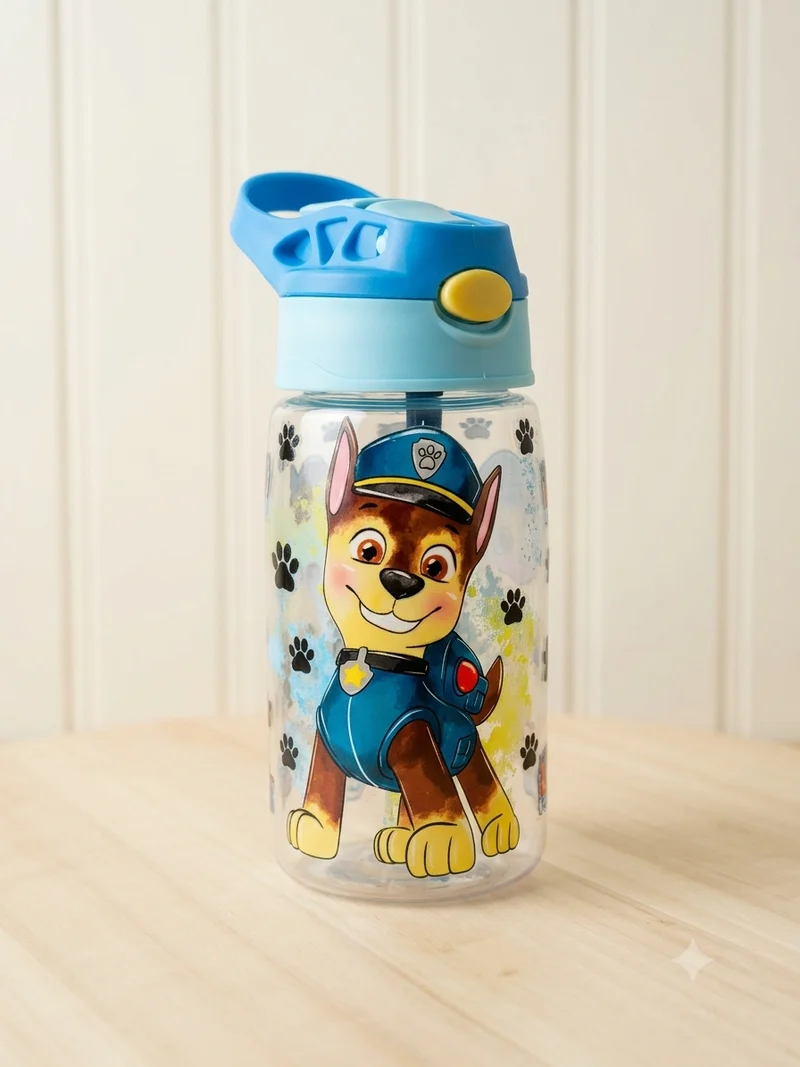 Gourde en plastique avec paille pour les enfants