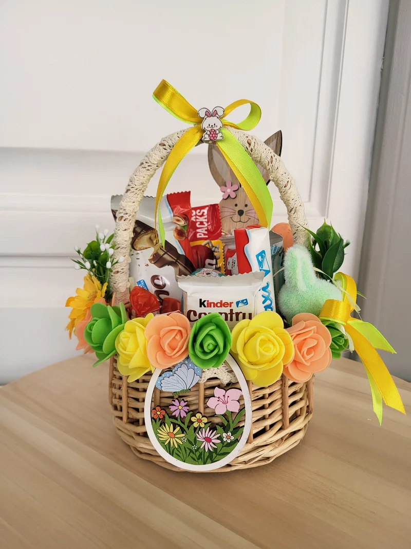 Petit panier de paques garni