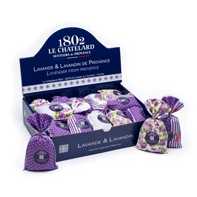 Lavendel & Lavandin Lila zakjes in display