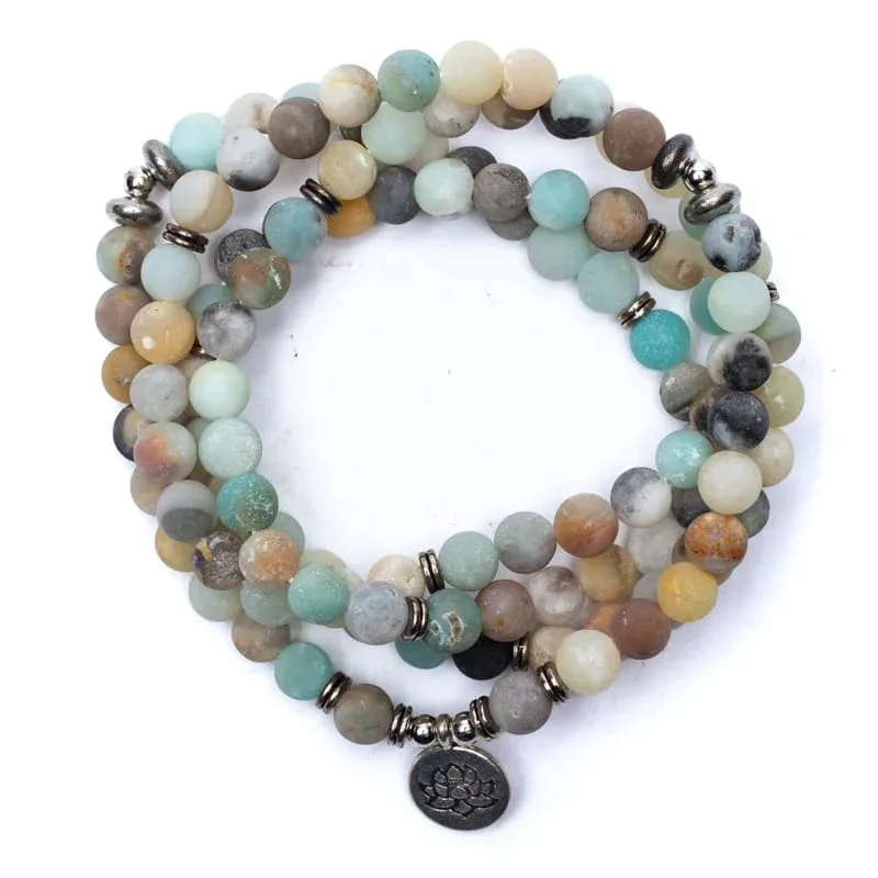 Mala amazoniet elastisch met lotus