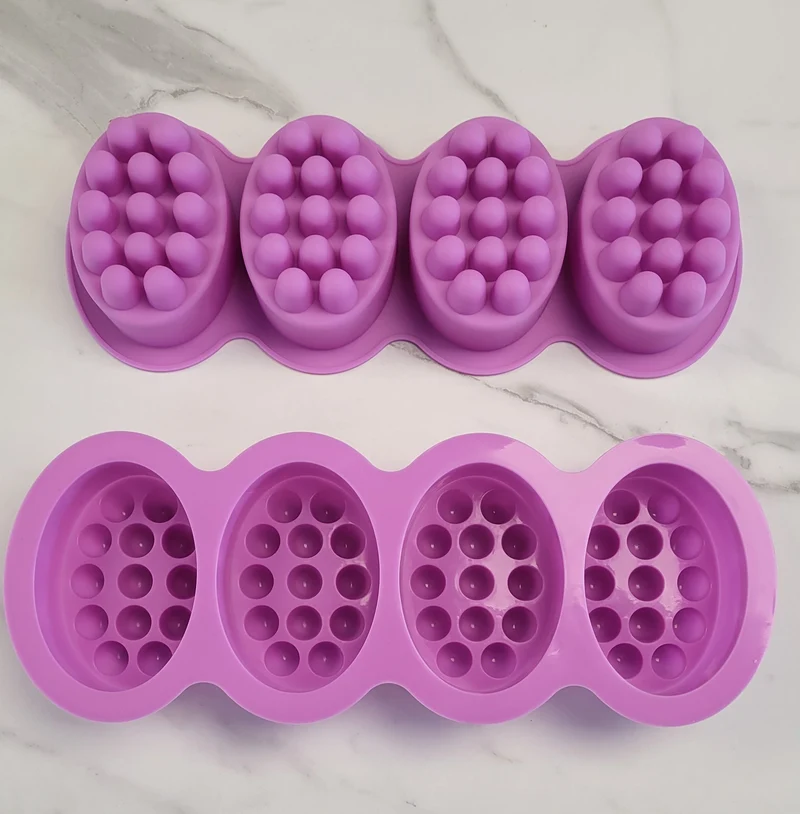 Silicone Mold, 4 Cavity Massage Mold