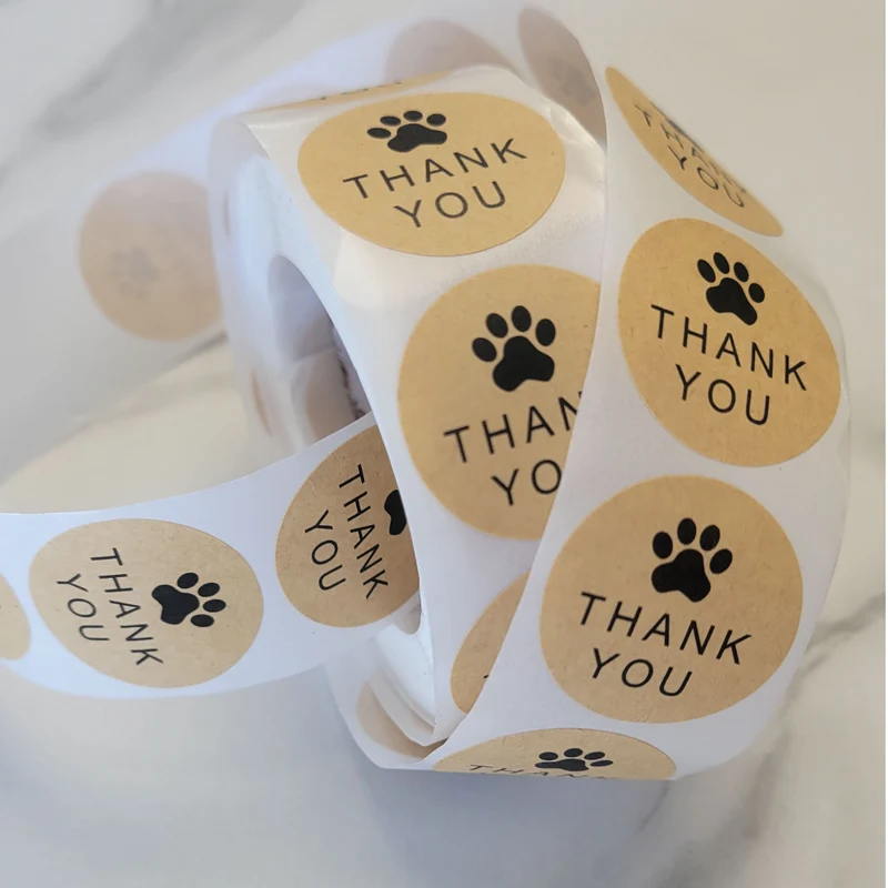 Labels, Thank You w/Dog Paw
