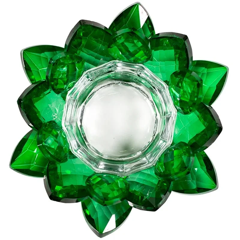 Lotus kaarshouder kristal groen