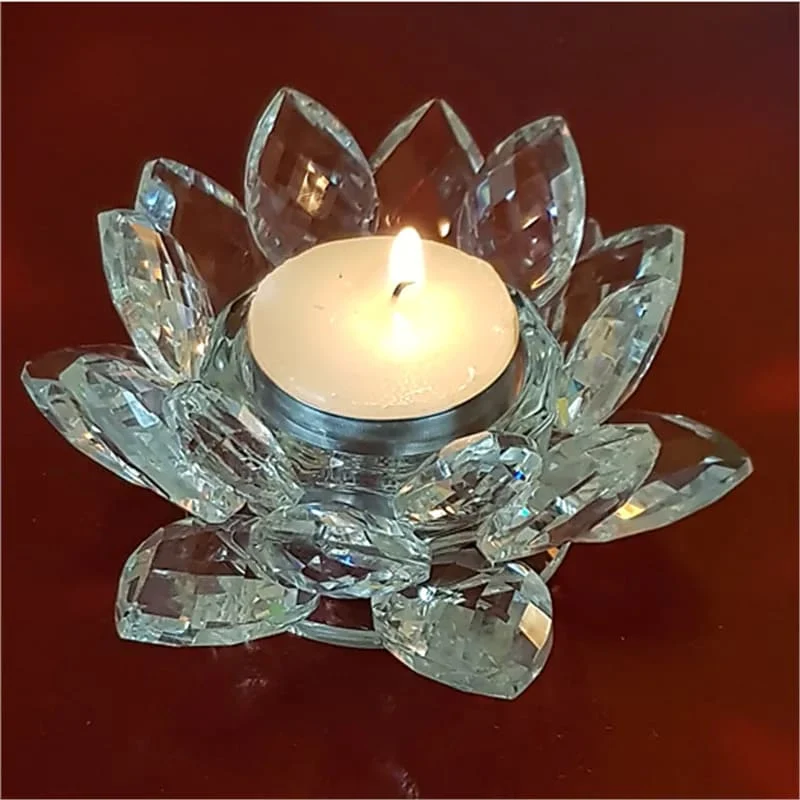 Lotus kaarshouder kristal M