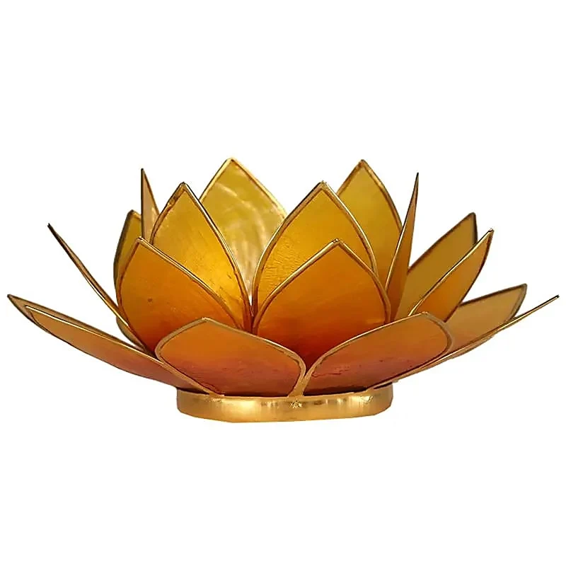 Lotus sfeerlicht oranje/geel 2-kleurig