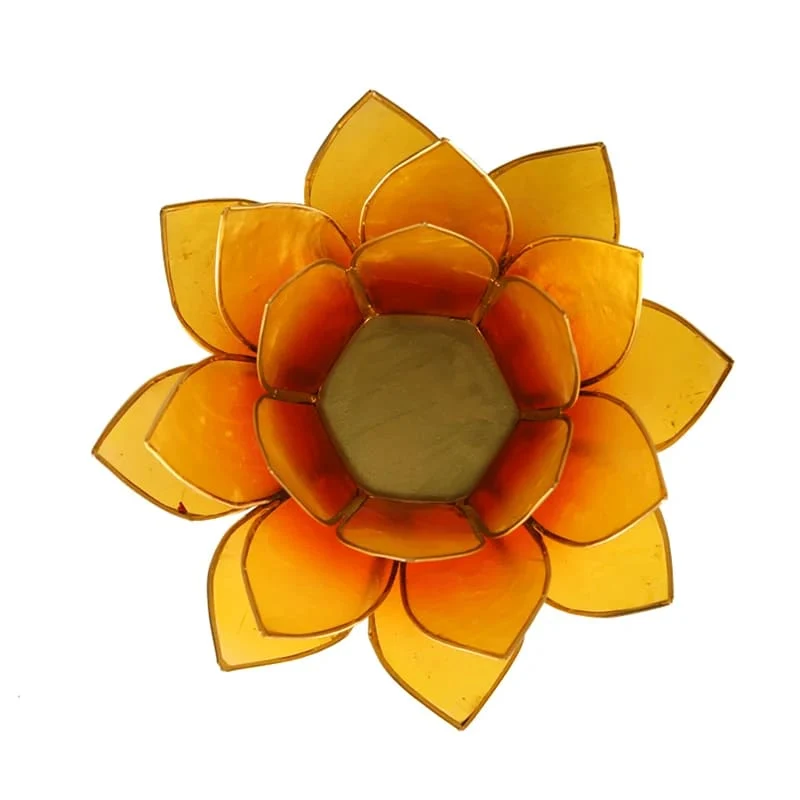 Lotus sfeerlicht oranje/geel 2-kleurig