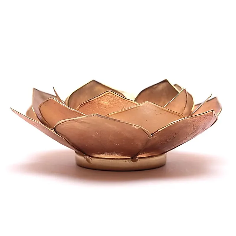 Lotus sfeerlicht bladvorm smoked/beige goudrand