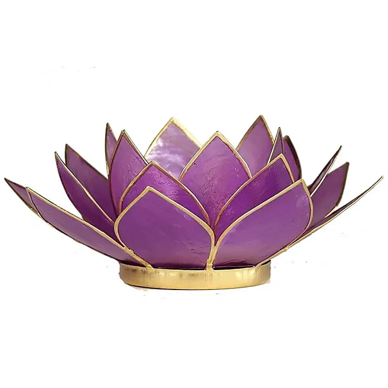 Lotus sfeerlicht lila goudrand