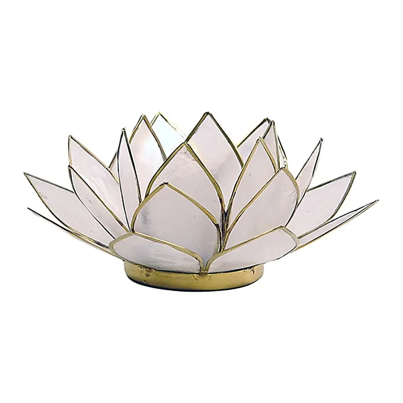 Lotus sfeerlicht naturel goudrand