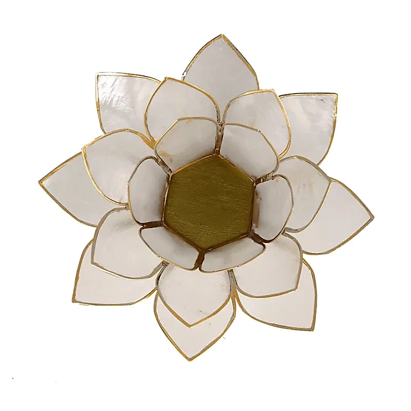 Lotus sfeerlicht naturel goudrand
