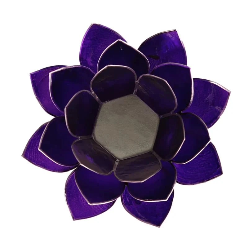 Lotus sfeerlicht violet 7e chakra zilverrand