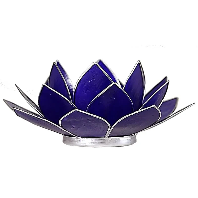 Lotus sfeerlicht indigo 6e chakra zilverrand