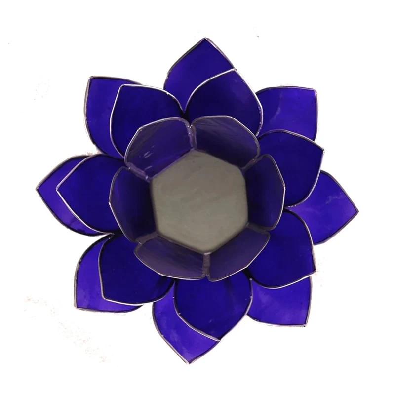 Lotus sfeerlicht indigo 6e chakra zilverrand