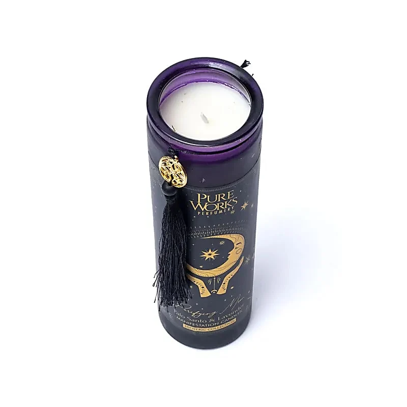 Manifestatiekaars Purifying Moon in glas met kwast