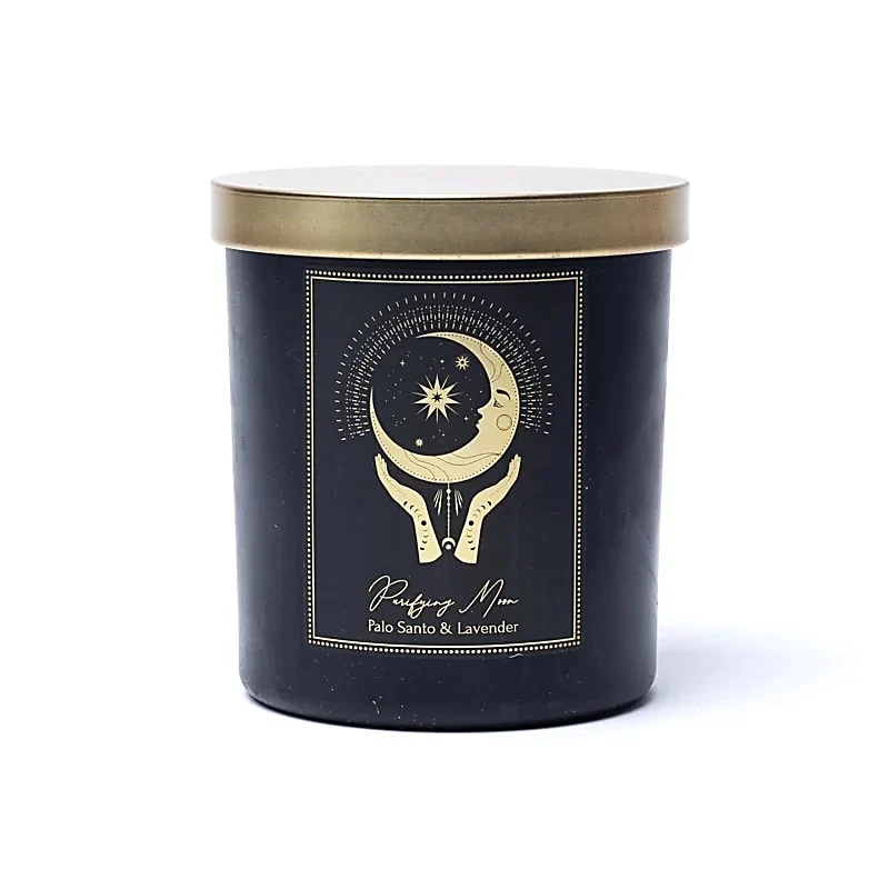 Manifestatiekaars Purifying Moon in glas met deksel