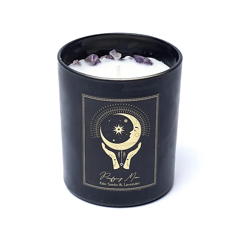 Manifestatiekaars Purifying Moon in glas met deksel