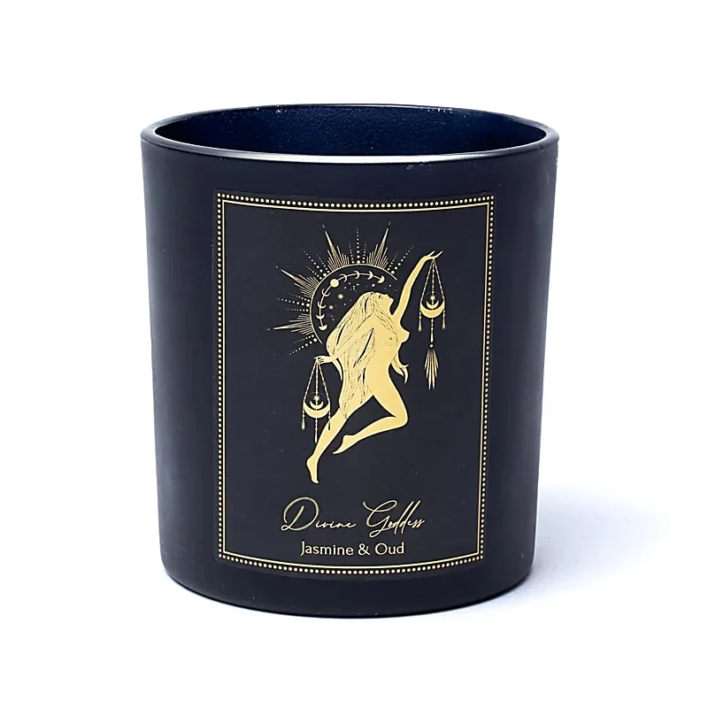 Manifestatiekaars Divine Goddess in glas