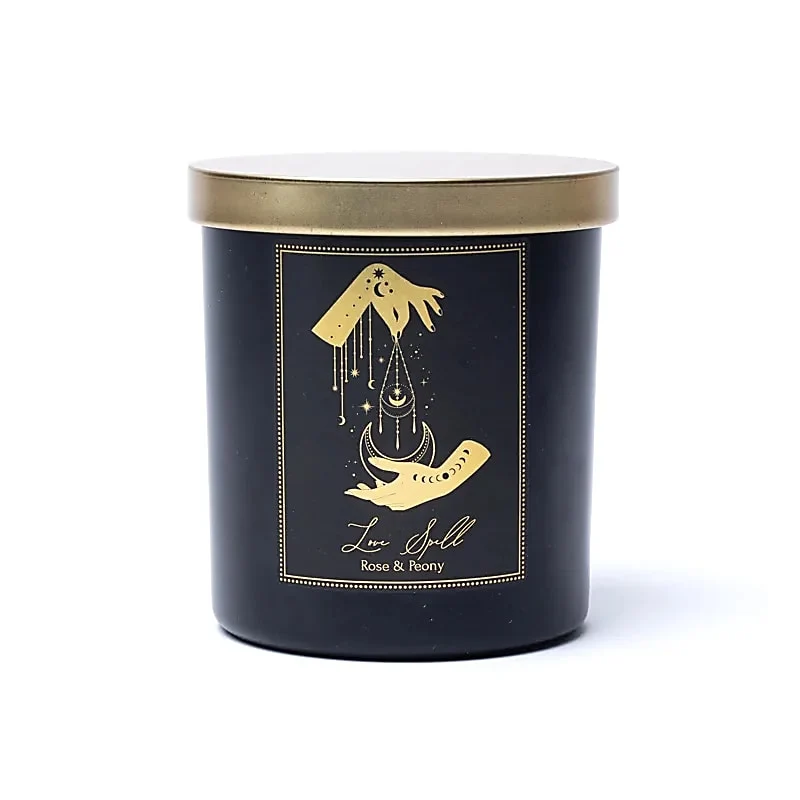 Manifestatiekaars Love Spell in glas met deksel