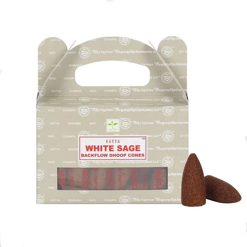 Witte salie backflow wierookkegels