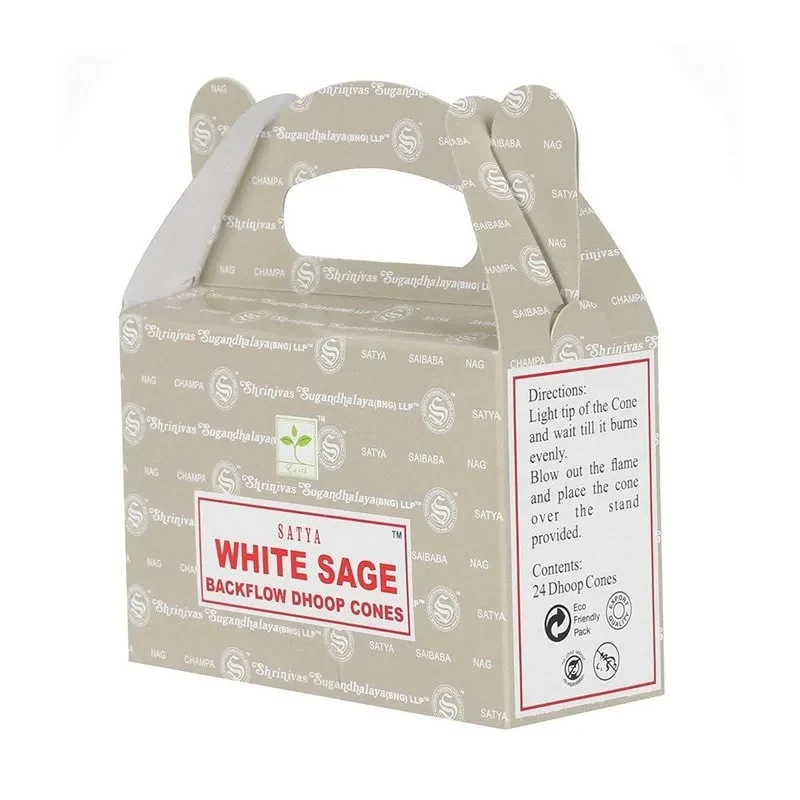 Witte salie backflow wierookkegels