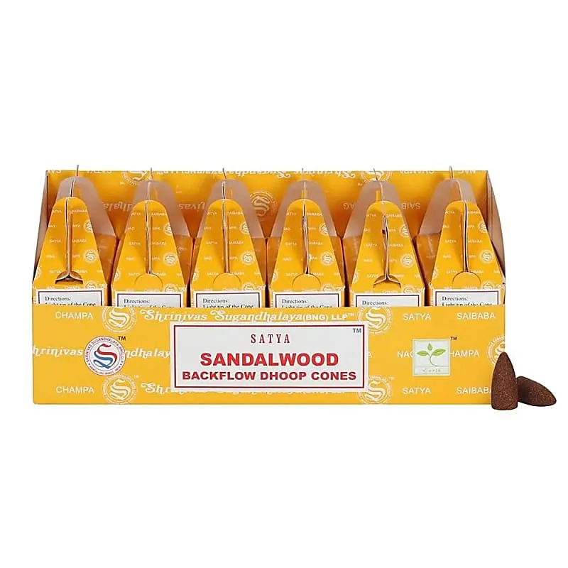 Sandelhout backflow wierookkegels