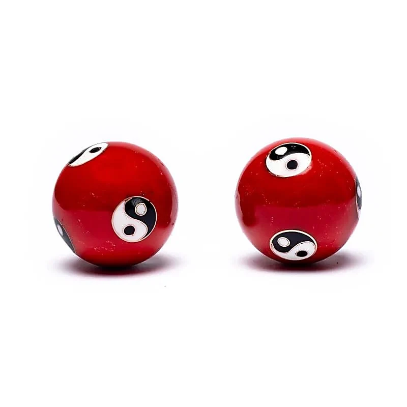 Meridiaankogels Yin Yang rood