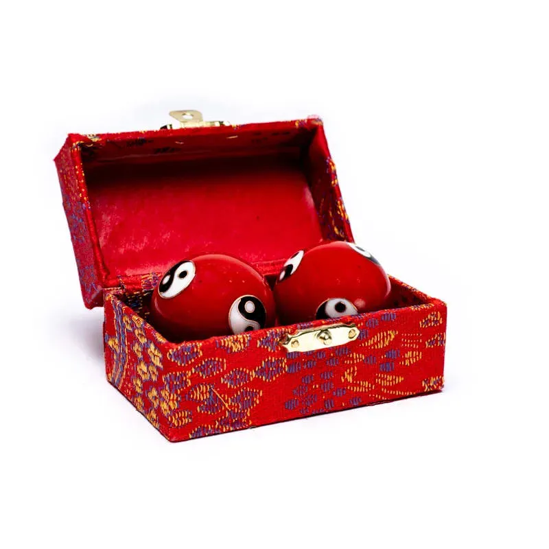 Meridiaankogels Yin Yang rood