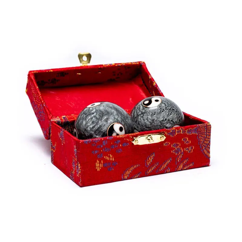 Meridiaankogels Yin Yang Tai Chi grijs