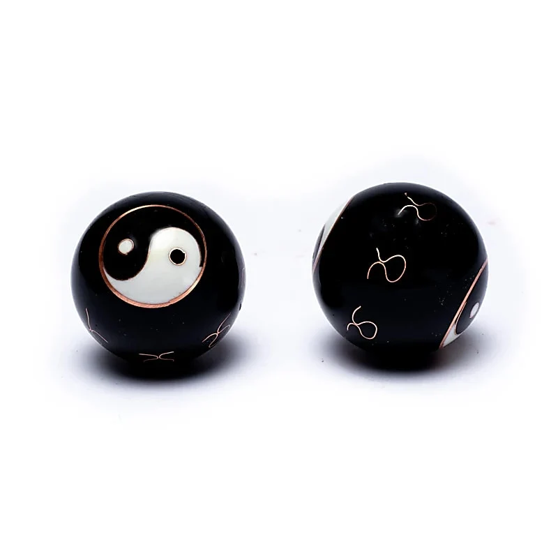 Meridiaankogels Yin Yang zwart