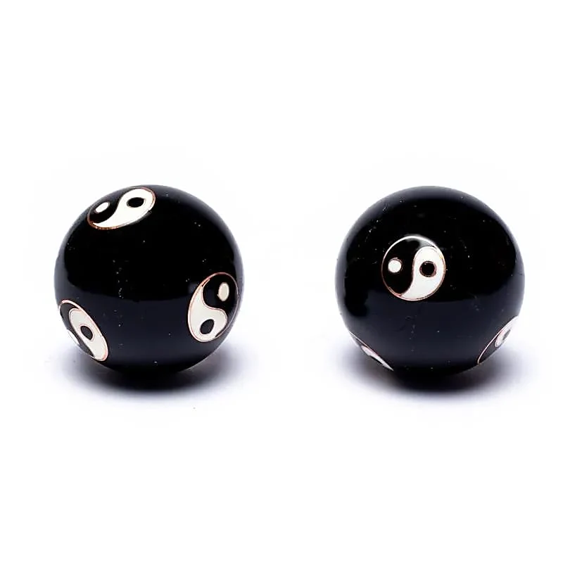 Meridiaankogels Yin Yang zwart