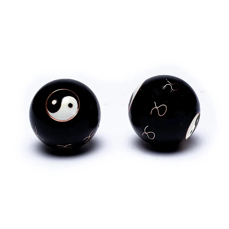 Meridiaankogels Yin Yang zwart