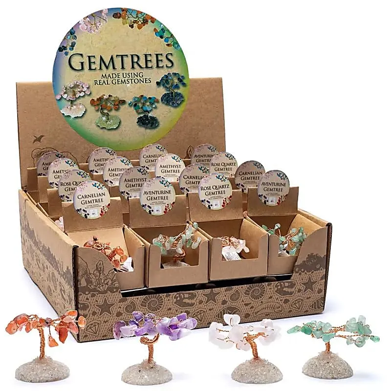 Mini Edelsteenboom display met 32 stuks