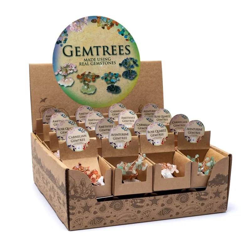 Mini Edelsteenboom display met 32 stuks