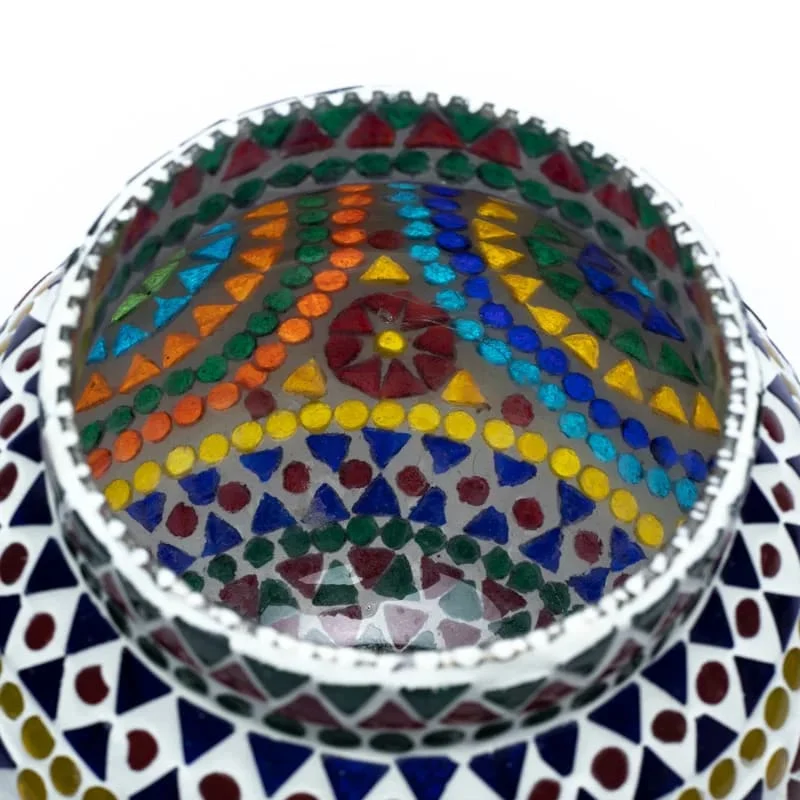 Mozaïek theelichthouder multicolour