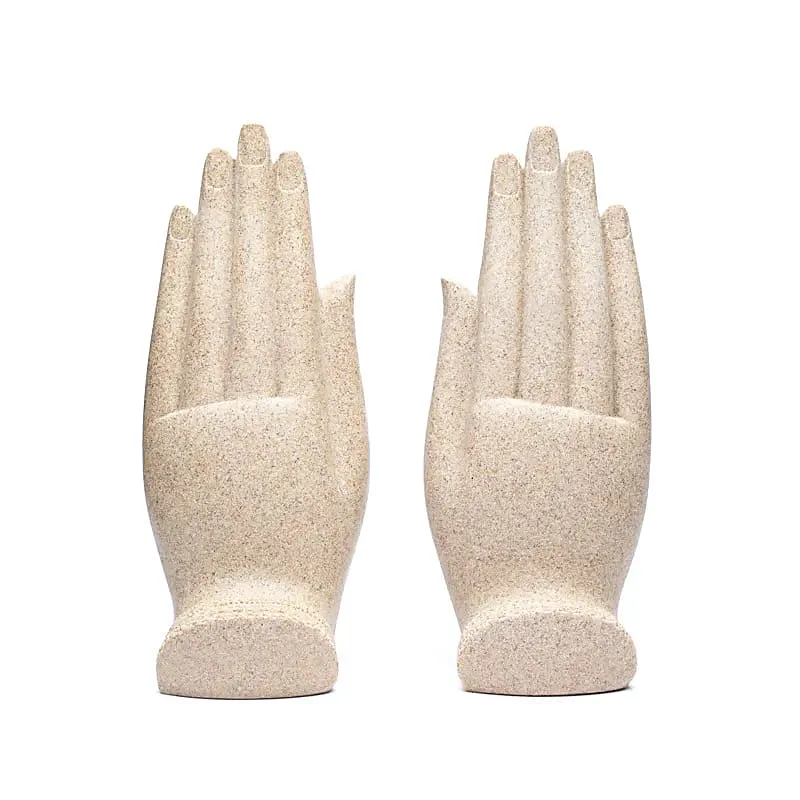 Namaste Mudra Handen met Boeddha’s zandkleur