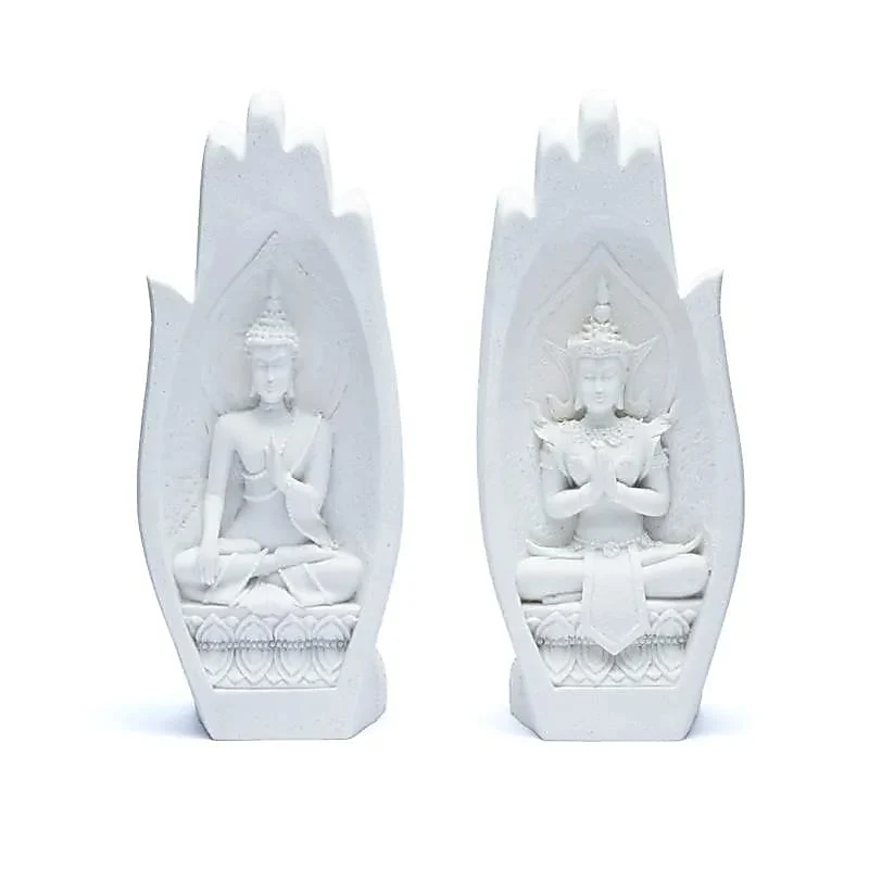 Namaste Mudra Handen met Boeddha's wit