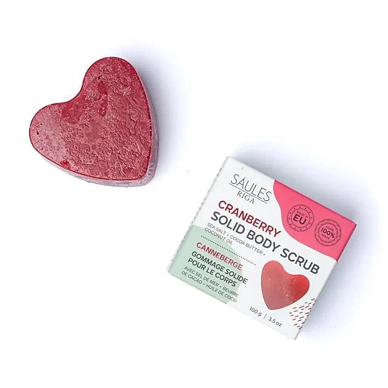 Natuurlijke scrub zeep cranberry