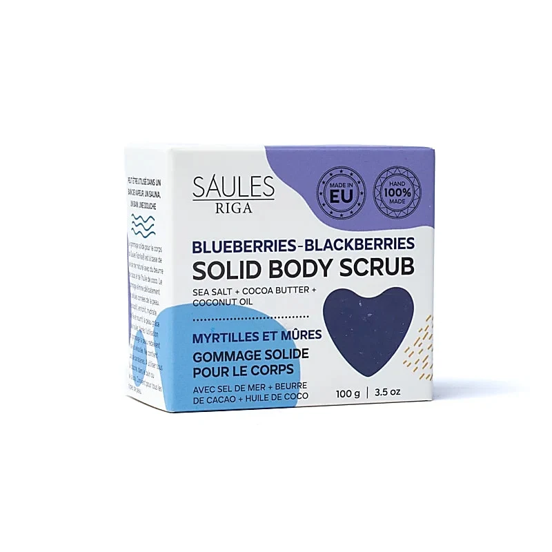 Natuurlijke scrub zeep bosbessen bramen
