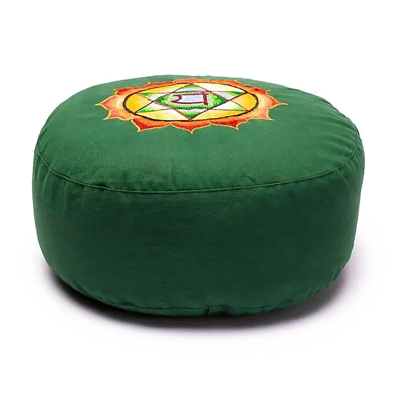 Meditatiekussen 4e chakra geborduurd