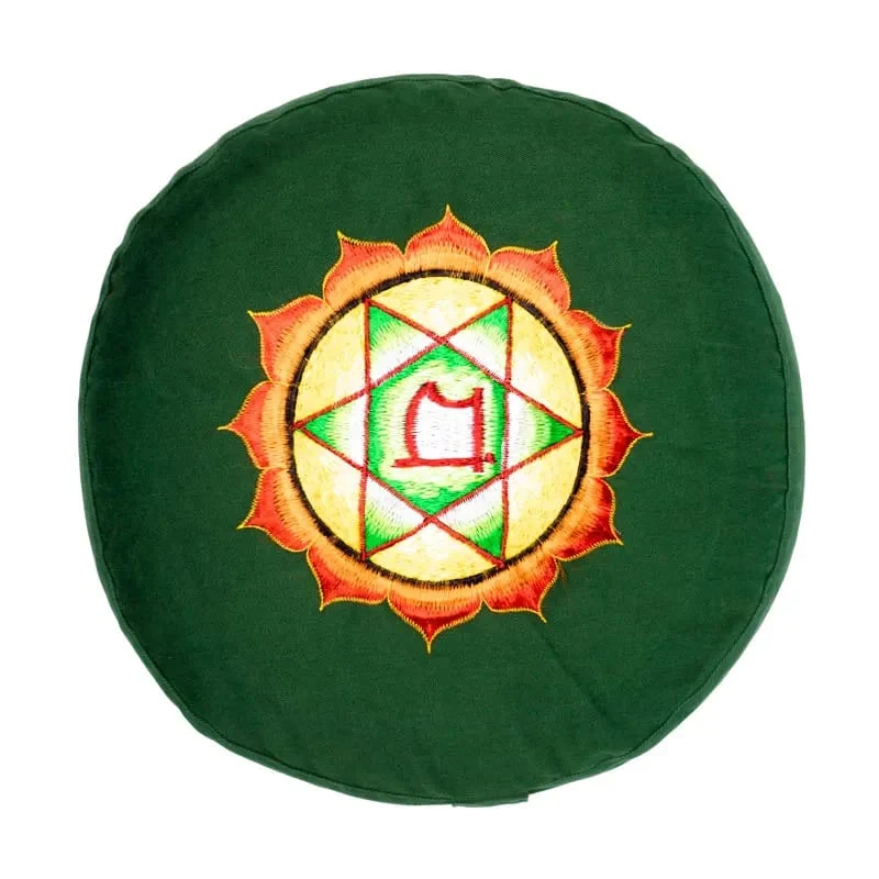 Meditatiekussen 4e chakra geborduurd
