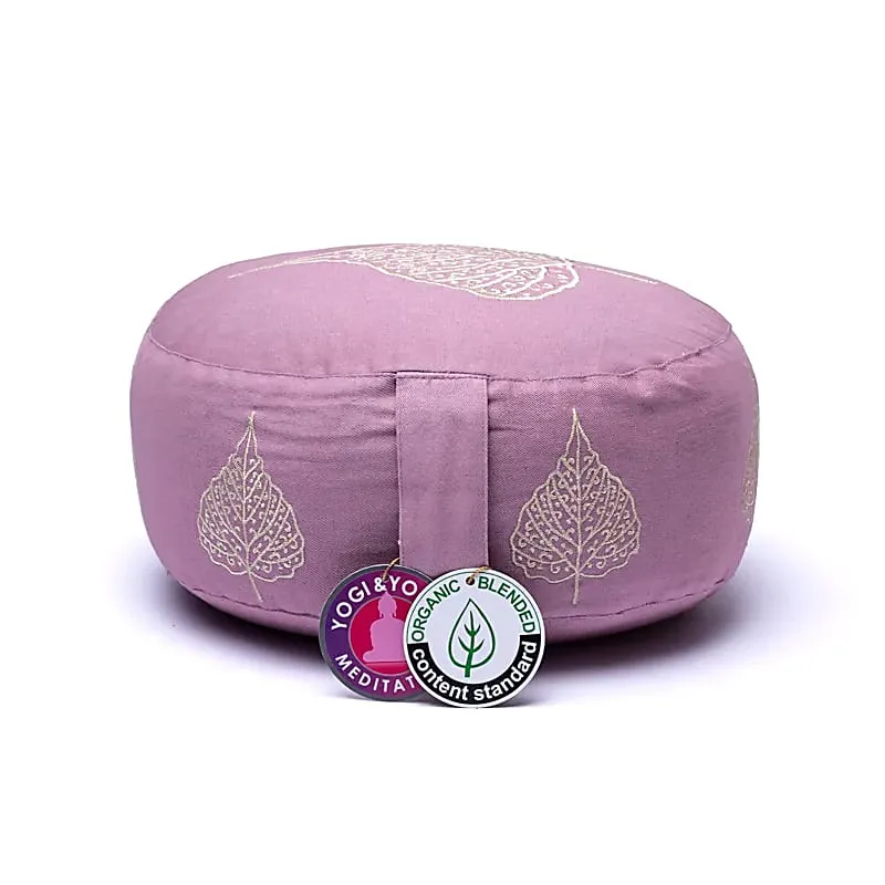 Meditatiekussen lila bodhiblad biokatoen